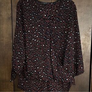 West Kei 3/4 Sleeve Leopard Blouse